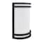 Luxrite Outdoor LED Wall Light Fixture 10in Half Cylinder Black Aluminum 5CCT 2700K-5000K 15W IP54 ETL LR40340-1PK - alternate 1
